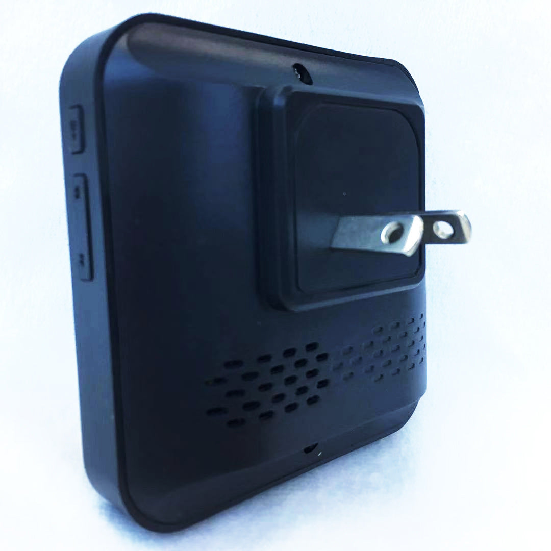 Video Doorbell Smart Wireless WiFi Security Door Bell side view showing power plug and buttons.