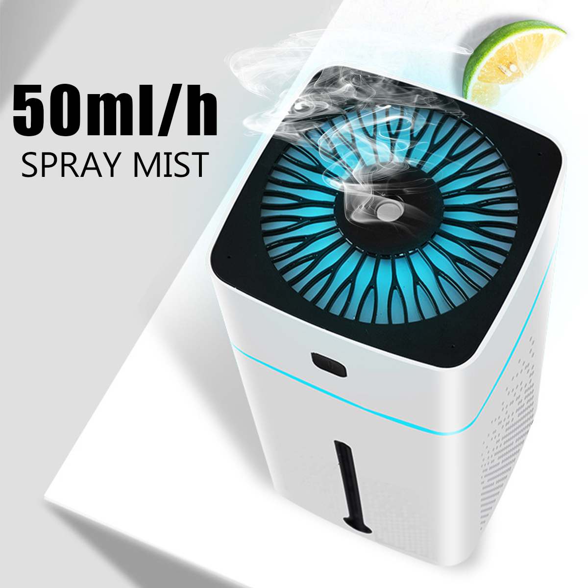 Air Purifier Humidifier with 50ml/h spray mist feature and LED light display
