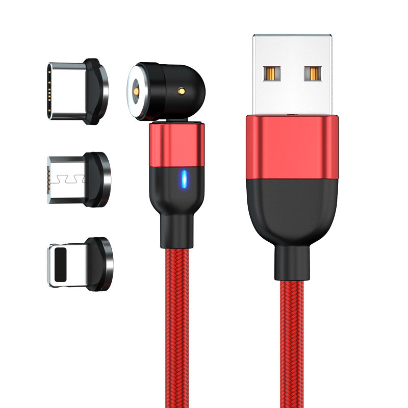 3-in-1 Magnetic Charging Cable – 540° Rotating