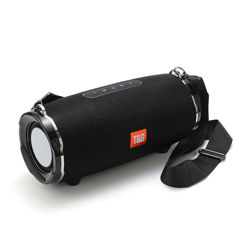 Wireless Bluetooth Speaker 10W Waterproof column subwoofer with strap for portability.