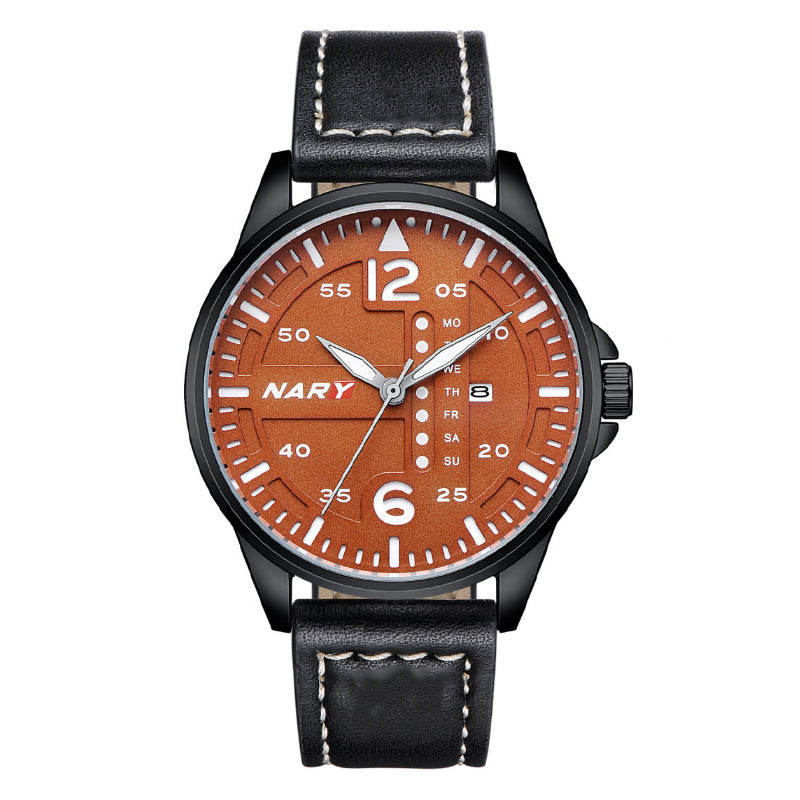 Men’s Water-Resistant Quartz Watch – Stylish Dial