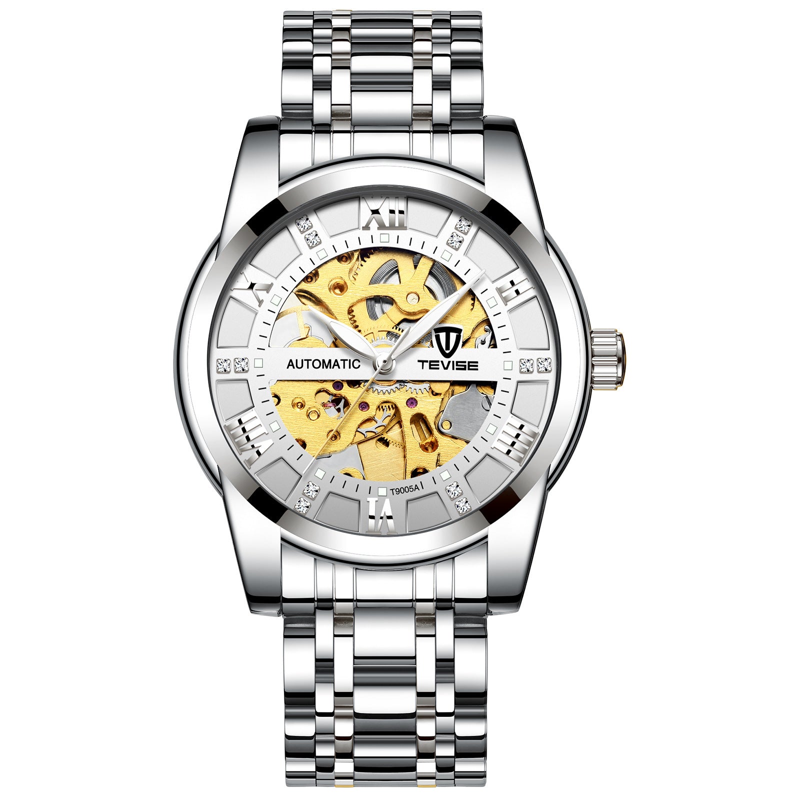 Mechanical Watch with Skeleton Steel Bracelet