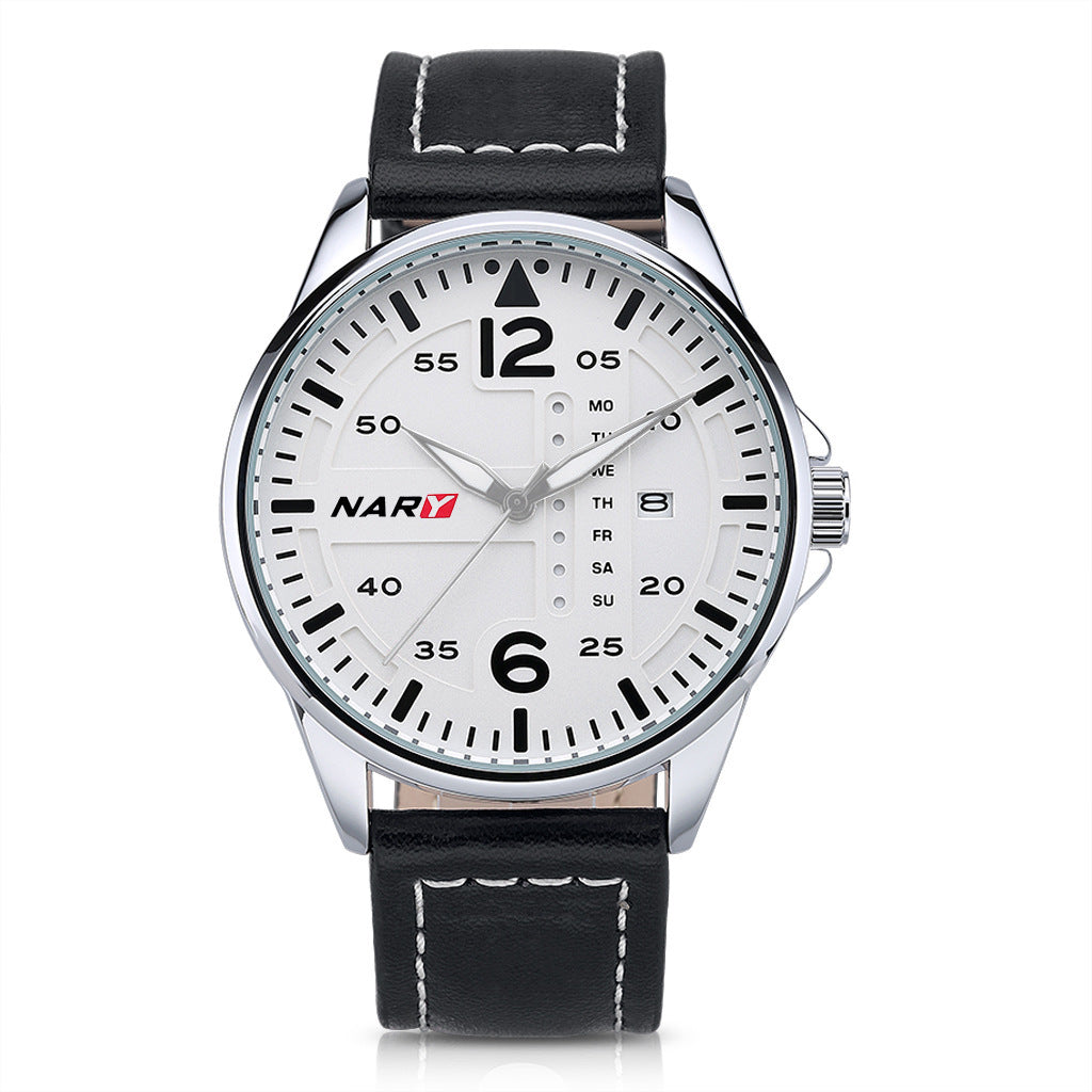 Men’s Water-Resistant Quartz Watch – Stylish Dial