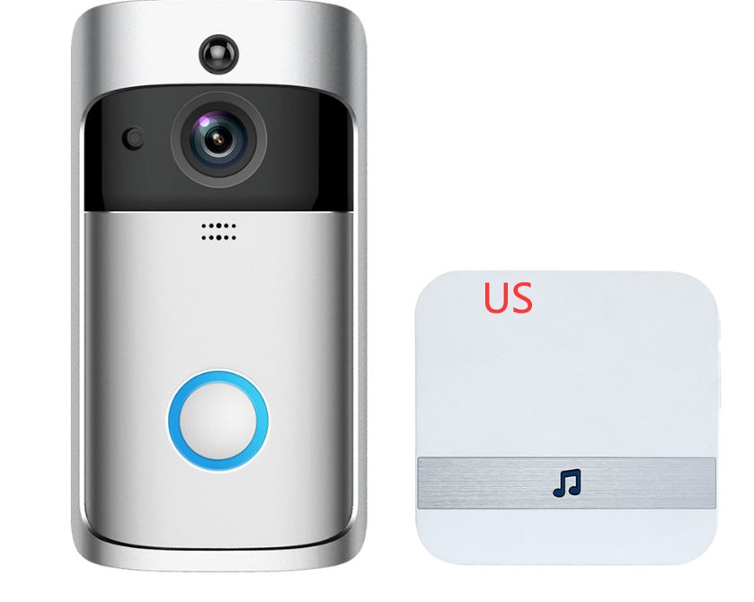 Video Doorbell Smart Wireless WiFi Security Door Bell with camera and chime button.