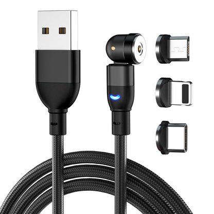 3-in-1 Magnetic Charging Cable – 540° Rotating
