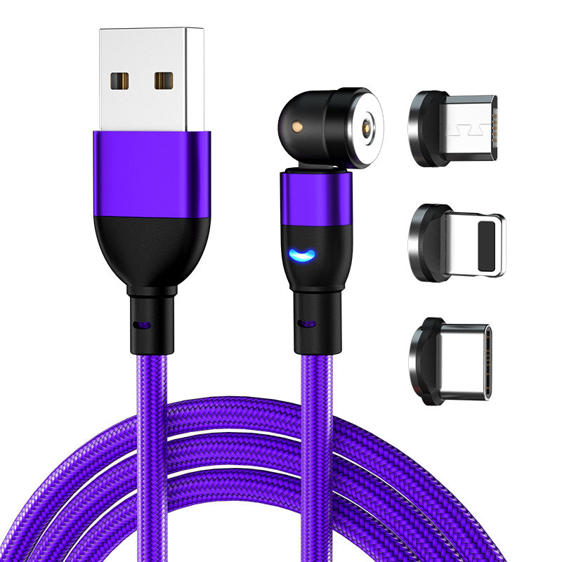 3-in-1 Magnetic Charging Cable – 540° Rotating