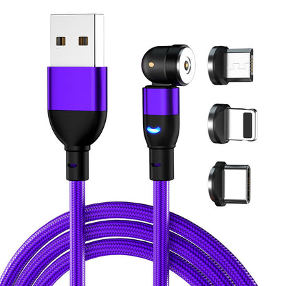 3-in-1 Magnetic Charging Cable – 540° Rotating