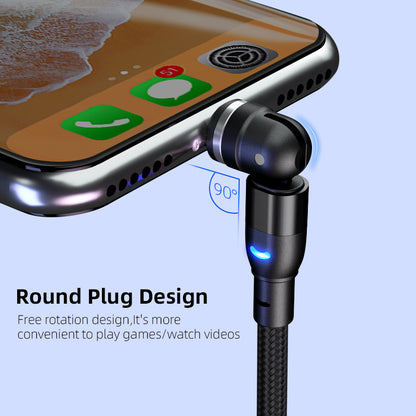 3-in-1 Magnetic Charging Cable – 540° Rotating