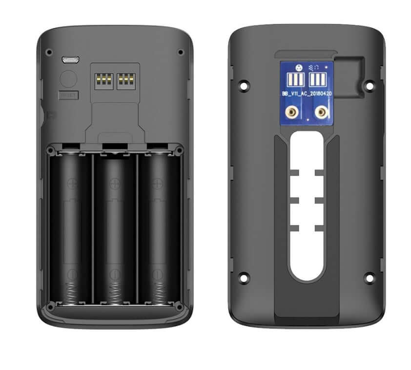 Video Doorbell Smart Wireless WiFi Security Door Bell battery compartment and charging ports view.