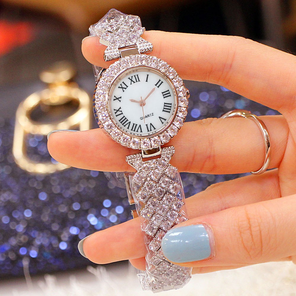 Roman-Style Diamond Women’s Watch