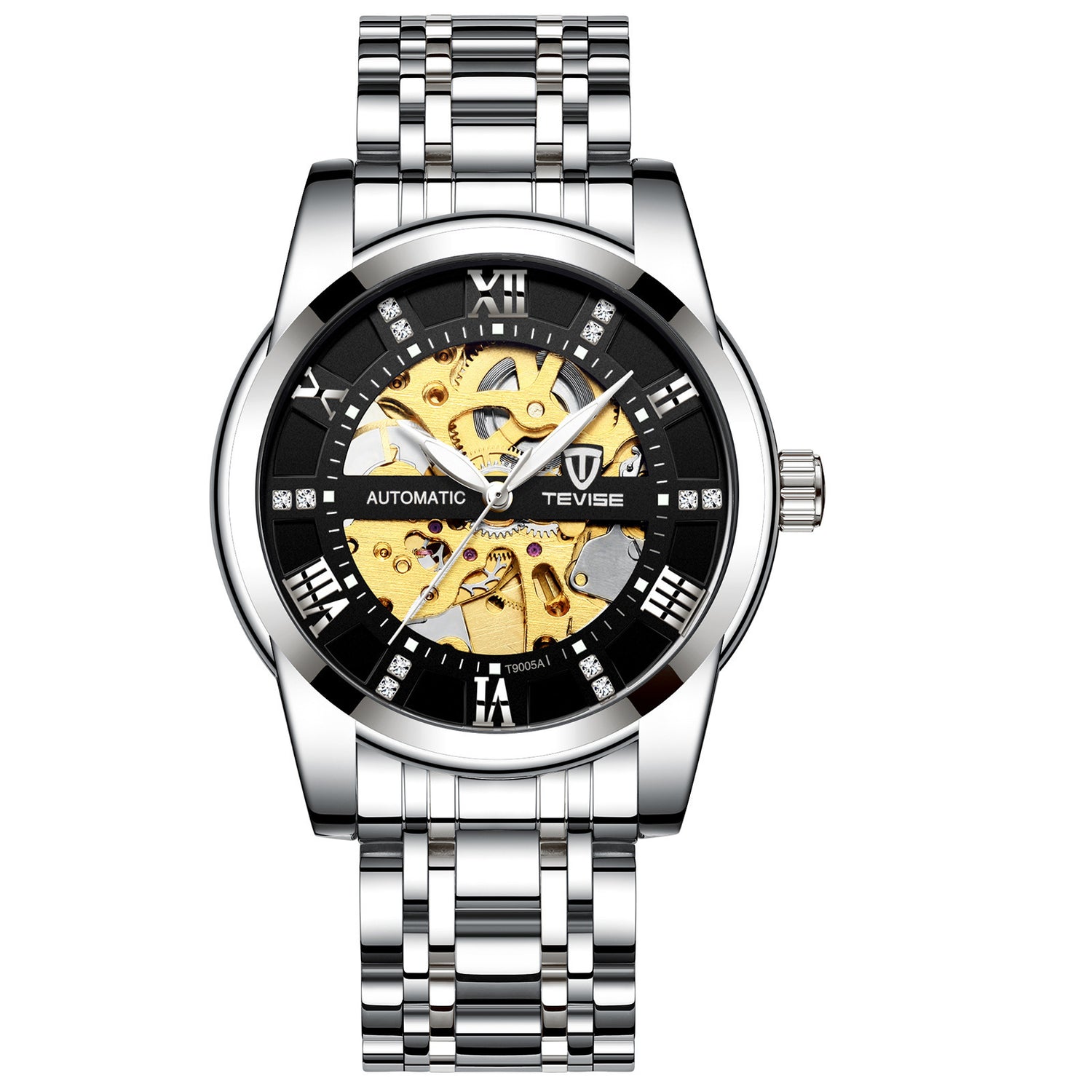 Mechanical Watch with Skeleton Steel Bracelet