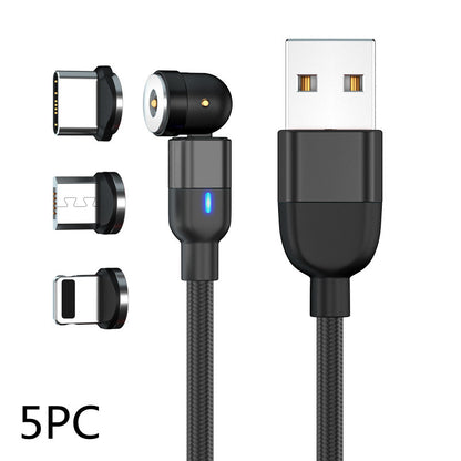 3-in-1 Magnetic Charging Cable – 540° Rotating