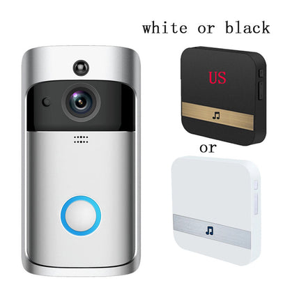 Video Doorbell Smart Wireless WiFi Security Door Bell available in white or black with two additional units.