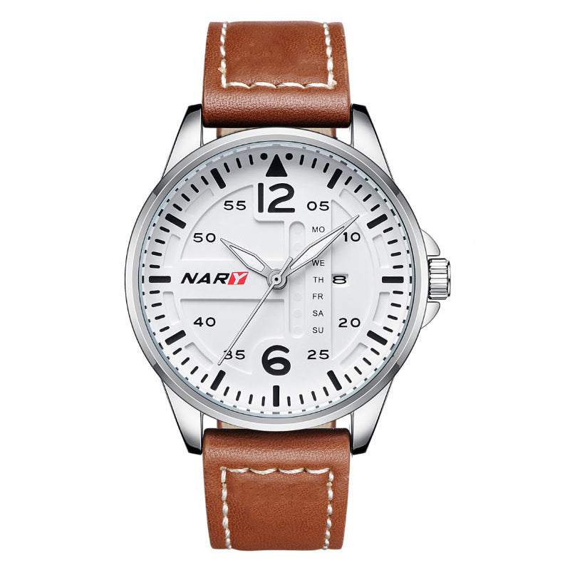 Men’s Water-Resistant Quartz Watch – Stylish Dial
