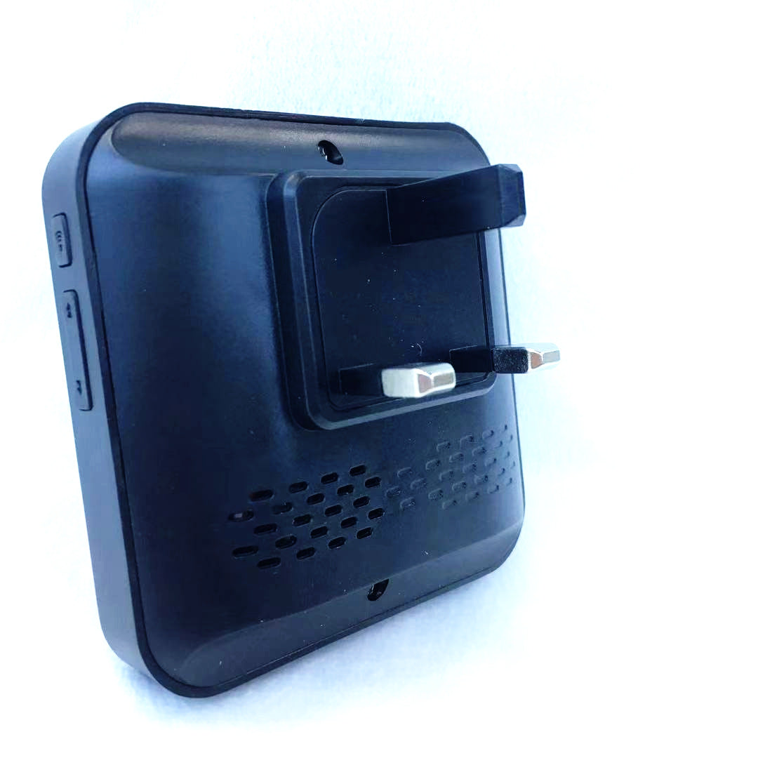 Black charger with prongs, designed for Video Doorbell Smart Wireless WiFi Security Door Bell power supply.