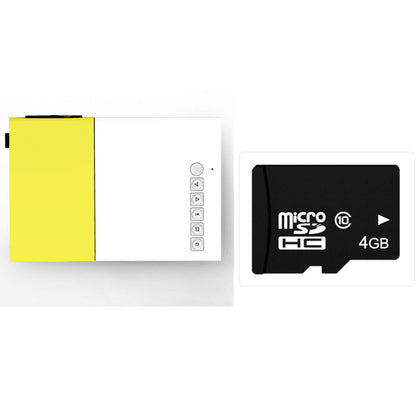 1080P LED Mini High Definition Projector alongside a 4GB micro SD card for enhanced functionality.