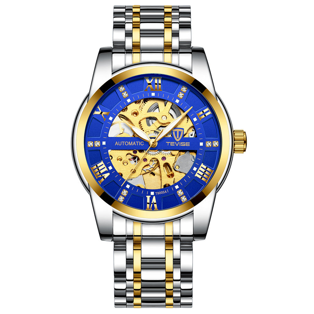 Mechanical Watch with Skeleton Steel Bracelet