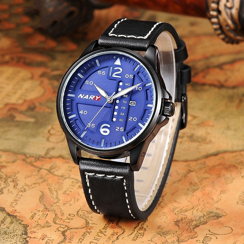 Men’s Water-Resistant Quartz Watch – Stylish Dial