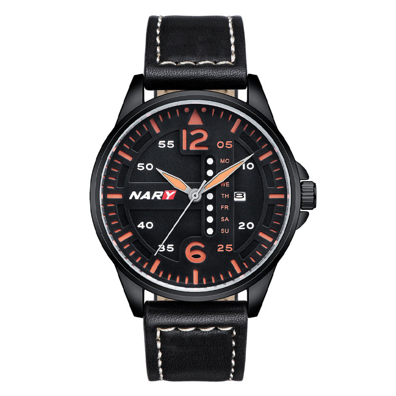 Men’s Water-Resistant Quartz Watch – Stylish Dial