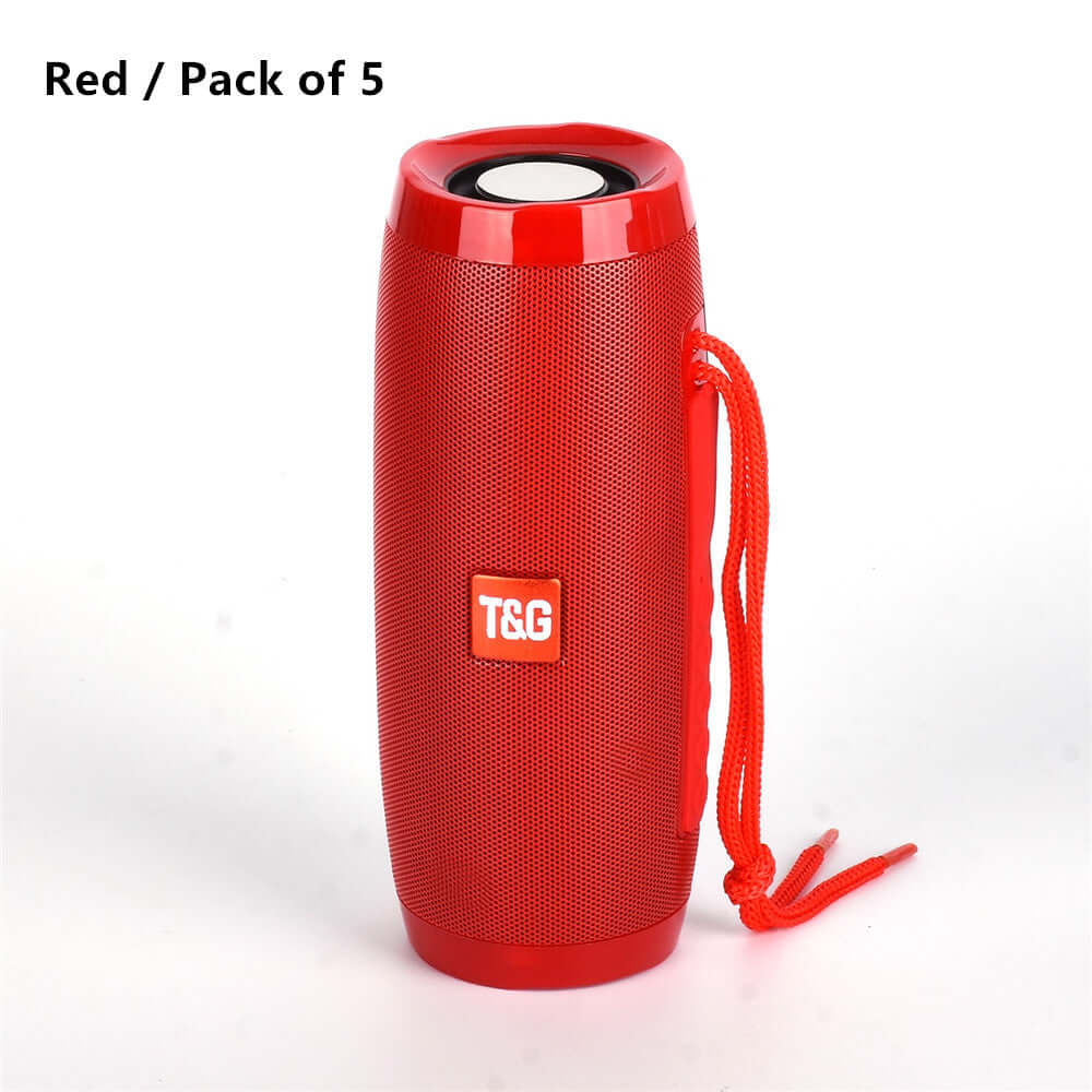 Wireless Bluetooth Speaker 10W Waterproof in red color, featuring a portable design perfect for outdoor use.