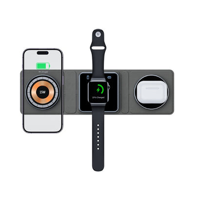 3-in-1 Magnetic Wireless Charger – iPhone, iWatch &amp; AirPods