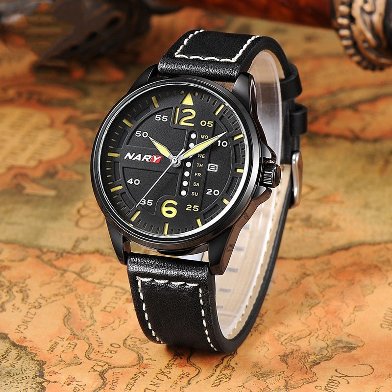 Men’s Water-Resistant Quartz Watch – Stylish Dial