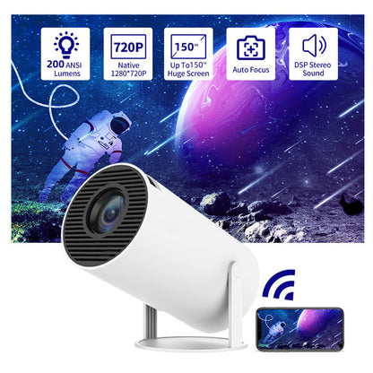 Portable Mini Projector with Auto Focus &amp; 180° Adjustable Projection
