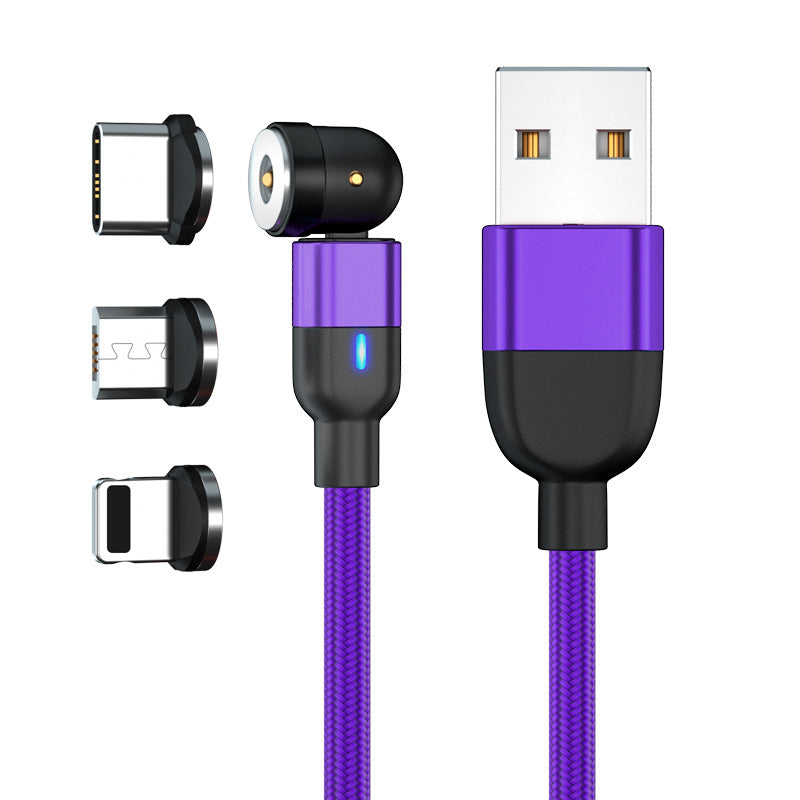 3-in-1 Magnetic Charging Cable – 540° Rotating