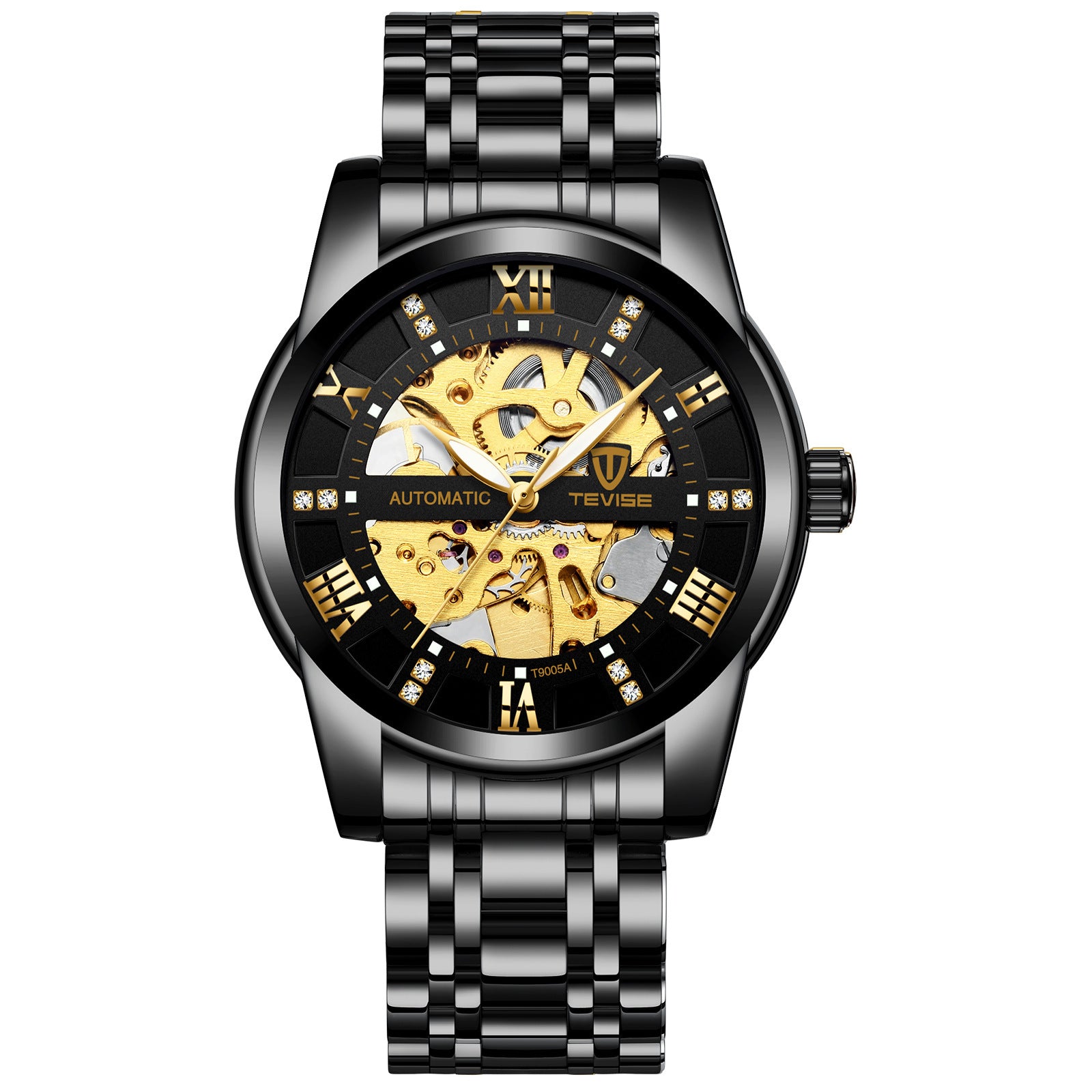 Mechanical Watch with Skeleton Steel Bracelet