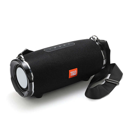 Wireless Bluetooth Speaker 10W Waterproof column subwoofer with strap for portability.