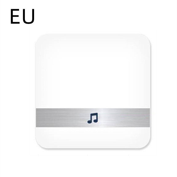 Video Doorbell Smart Wireless WiFi Security Door Bell - sleek white design with music icon and silver strip.