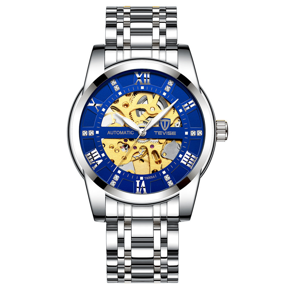 Mechanical Watch with Skeleton Steel Bracelet