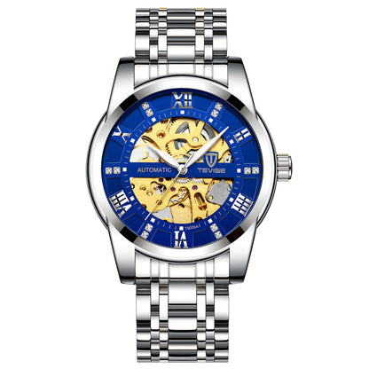Mechanical Watch with Skeleton Steel Bracelet