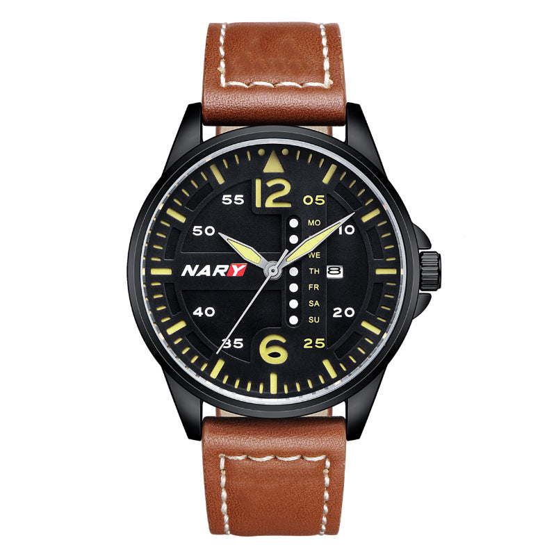 Men’s Water-Resistant Quartz Watch – Stylish Dial