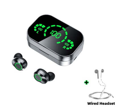 YD03 Wireless Bluetooth-compatible Headset TWS with LED display and wired headset included
